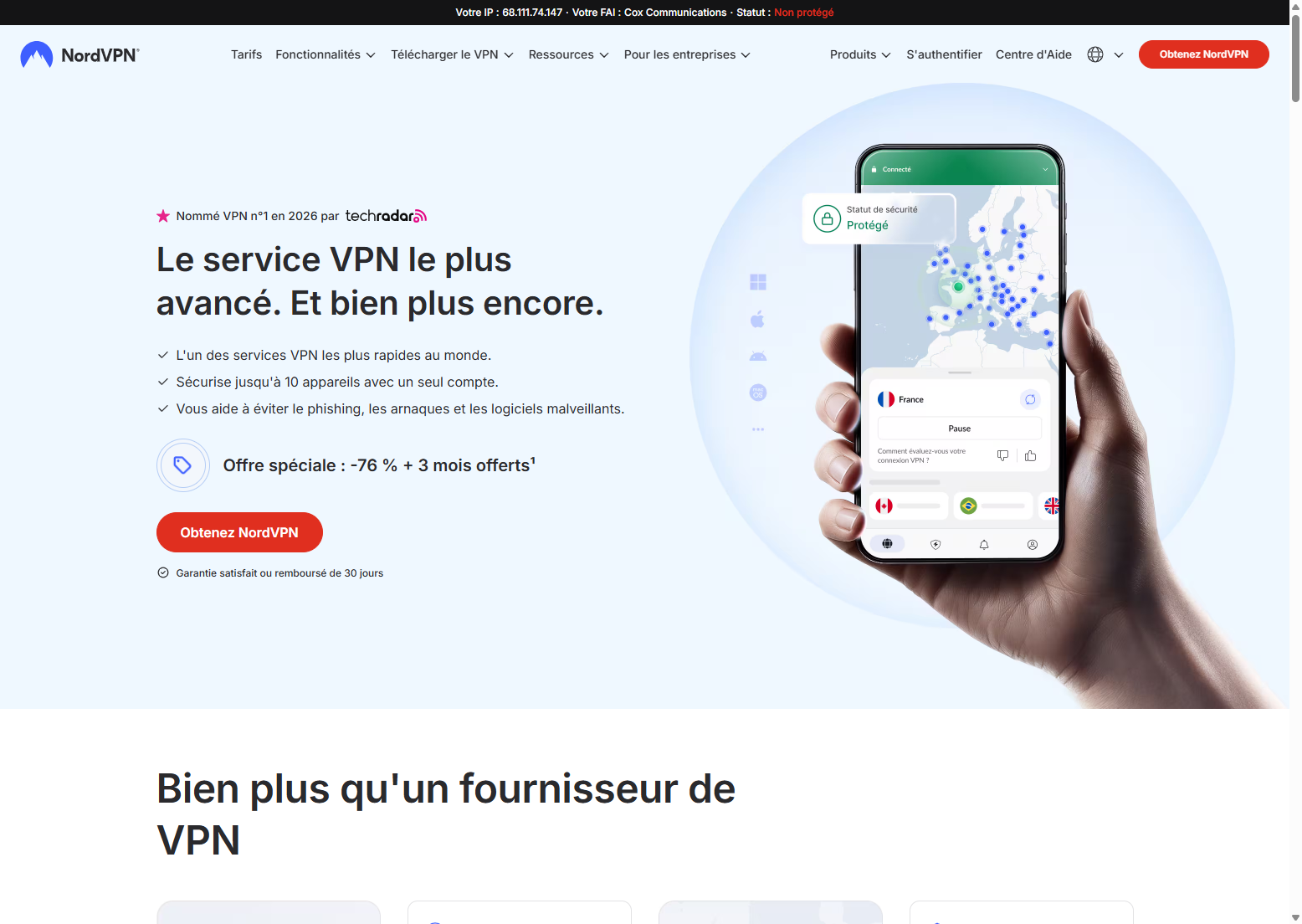 Aperçu de NordVPN